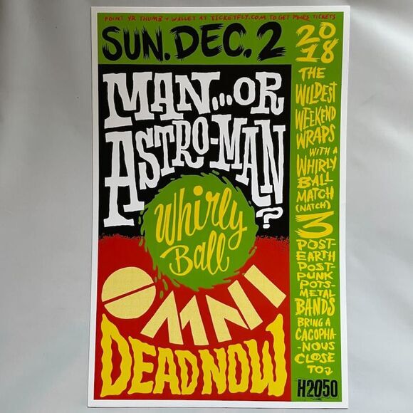 Set of 4 Concert Posters – H2050 Weekend – Man or Astro-man? Tar, 86, Come, etc. - Picture 5 of 5